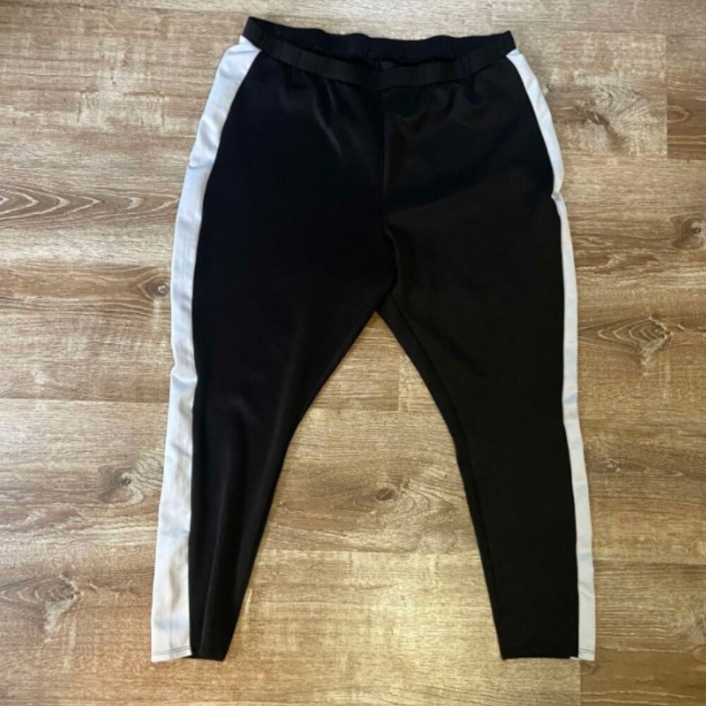 Torrid size 4 Black Active pant with white stripe